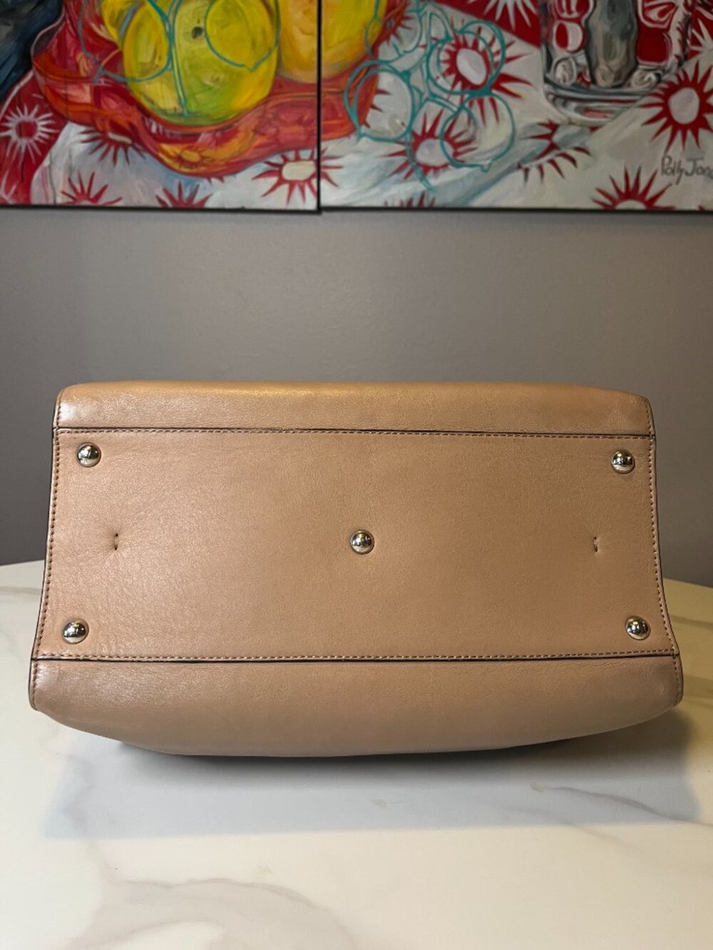 Fendi Limited Edition 3Jours Studded Leather Satchel Multicolor Studs + Dust Bag - Picture 9 of 16